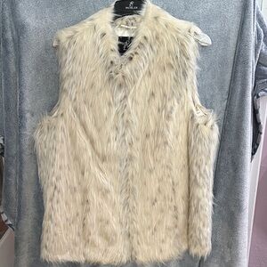 Rachel Zoe Faux Fur Vest in Beige